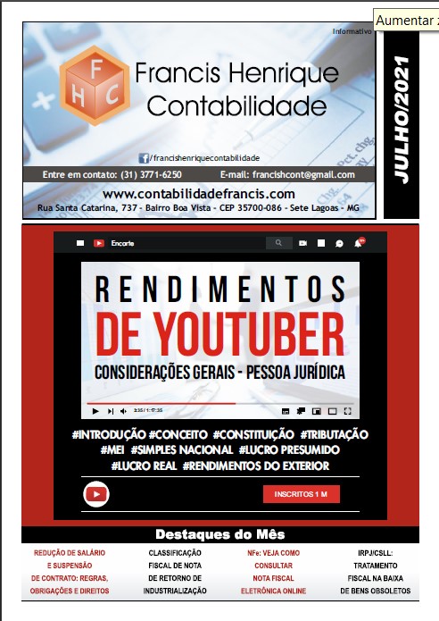 INFORMATIVO JULHO 2021